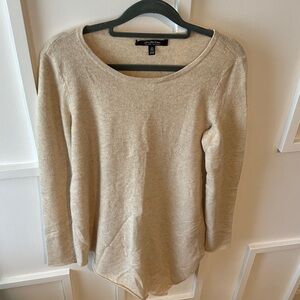 Saks Fifth Avenue 100% cashmere Cream Crew Neck Sweater